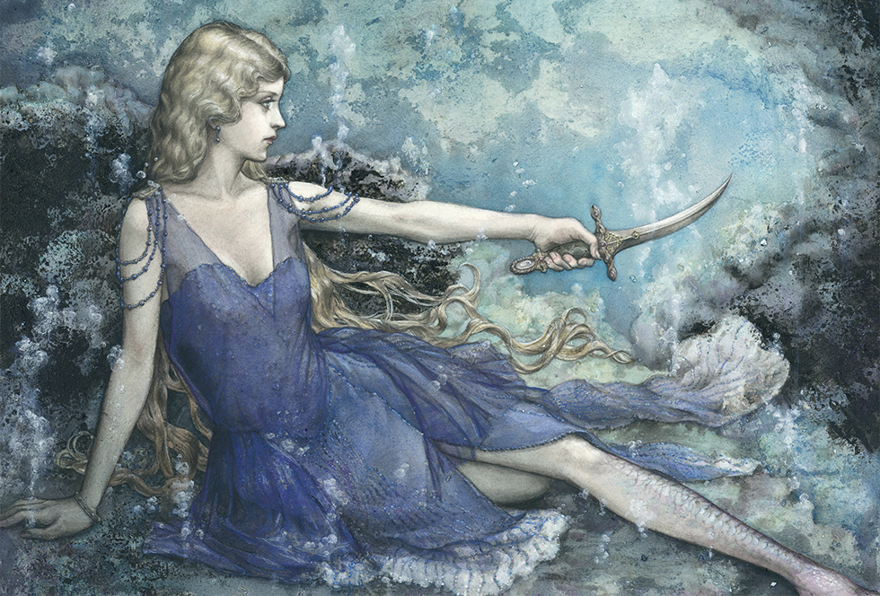 鳥居椿×最合のぼる『暗黒メルヘン絵本シリーズⅢ　青いドレスの女』出版記念原画展